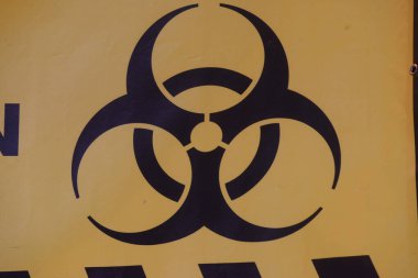 Biyolojik tehlike ve risk sembolü, enfeksiyon tehlikesi için uyarı işareti