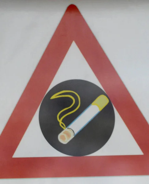 Знак Зони Куріння Піктограмою Сигарети — стокове фото