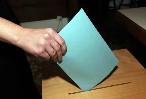 Ballot Box Polling Station Election Democracy — Stock Photo, Image