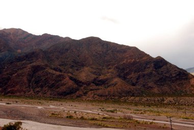 Arjantin 'in başkenti Patagonya' daki And Dağları 'ndaki Parque Provincial Aconcagua ve doğal manzara