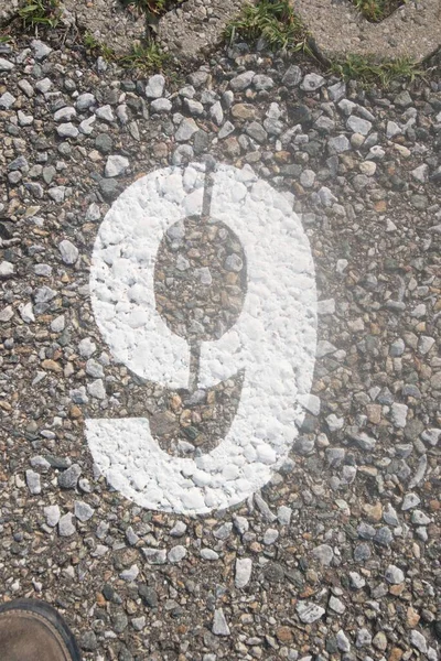 Symbol Čísla Devět Nebo Devátého Arabská Číslice — Stock fotografie