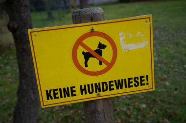 Köpekler belli bir bölgede imza atamaz, köpek yasağı