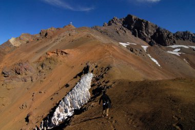 Cristo redentor de los Andes Dağları ve doğal manzara, Arjantin