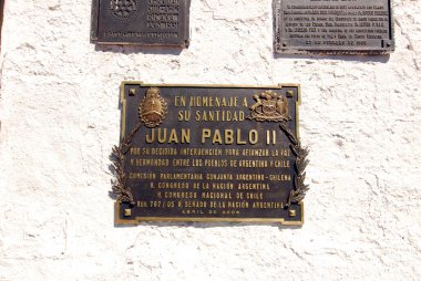 Cristo redentor de los Andes Dağları ve doğal manzara, Arjantin