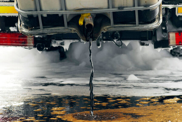 oil contamination and environmental pollution, health hazard and danger to nature