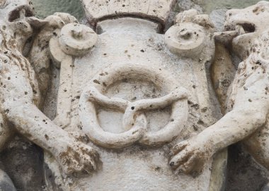 Bir pastanede kraker tabelası, tuzlu ve güzel bir sırt.