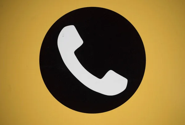 Telefon Oder Festnetztelefon Symbol Piktogramm Eines Telefonhörers — Stockfoto