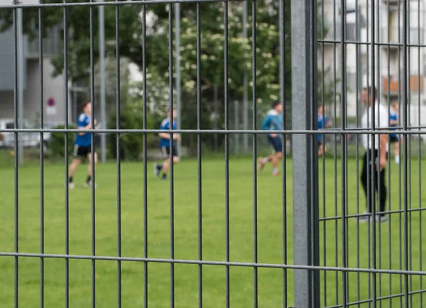 Futebol Livre Treinamento Futebol Campo Verão — Fotografia de Stock