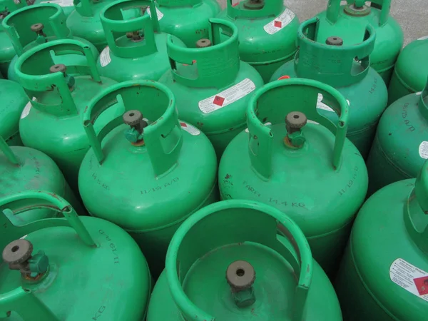 bottled gas in gas cylinders, for the storage and transportation