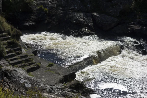 regulated water stream for flood control, part of hydraulic engineering