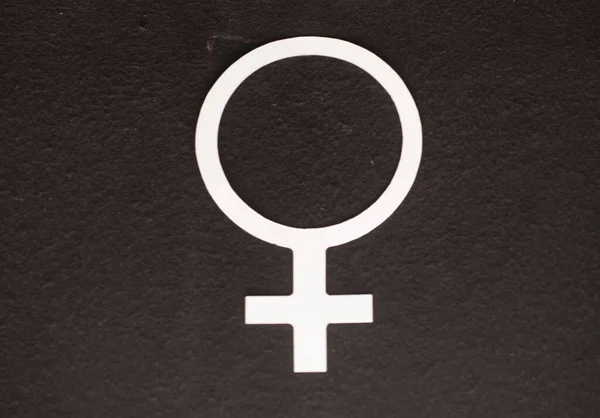 Símbolo Para Mujer Feminidad Persona Con Género Femenino — Foto de Stock