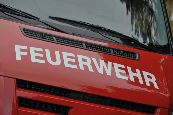 a fire department sign in german (Feuerwehr), rescue and emergency services