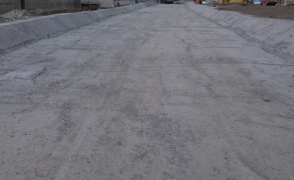 Una Strada Cemento Trasporto Pavimentazione Cemento — Foto Stock