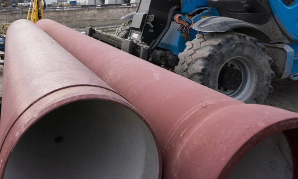 Tubería Tubo Agua Ingeniería Hidráulica Servicios Construcción — Foto de Stock