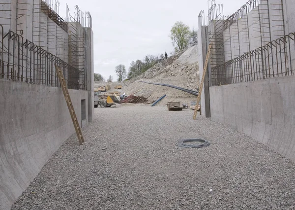 Budowa Kanalizacji Inżynierii Hydraulicznej Dla Zaopatrzenia Wodę Ścieki — Zdjęcie stockowe