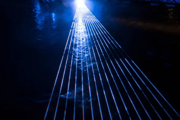 Luz Laser Cores Claras Para Criar Clima Com Iluminação Tecnologia — Fotografia de Stock