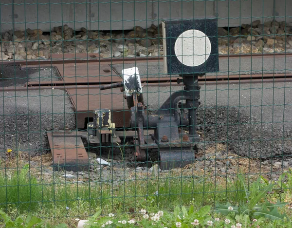 Interruptor Interruptor Para Caminho Ferro Tráfego Ferroviário Ferroviário — Fotografia de Stock