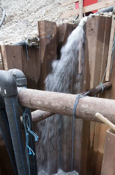 Bomba Água Engenharia Hidráulica Construção Abastecimento Água — Fotografia de Stock