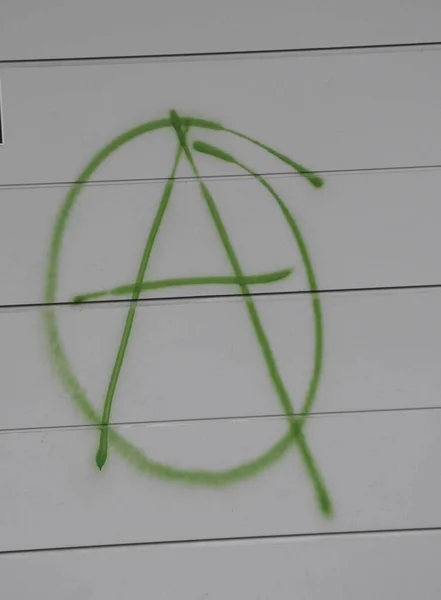 Litera Okręgu Symbol Ruchu Anarchistycznego — Zdjęcie stockowe