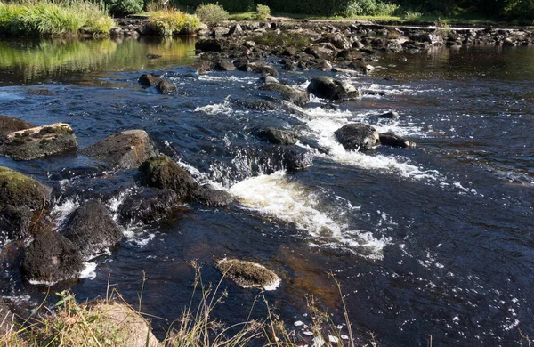 Rapid River Section Water Velocity Turbulence Increase — Stock Photo, Image