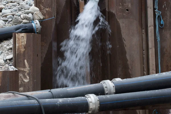 Pompası Hidrolik Mühendisliği Kaynağı Inşaatı — Stok fotoğraf