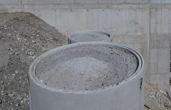 Construcción Alcantarillado Ingeniería Hidráulica Para Suministro Agua Aguas Residuales — Foto de Stock