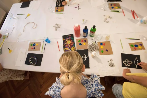 Child Painting Drawing Leisure Time Creative Activity — Stock Photo, Image