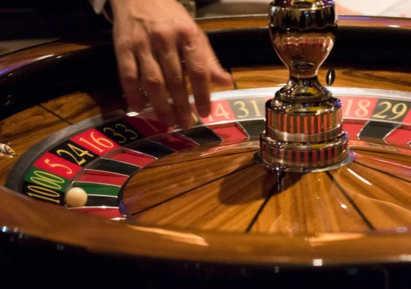 Ρουλέτα Παιχνίδι Ένα Καζίνο Τυχερά Παιχνίδια Και Τύχη Στο Παιχνίδι — Φωτογραφία Αρχείου