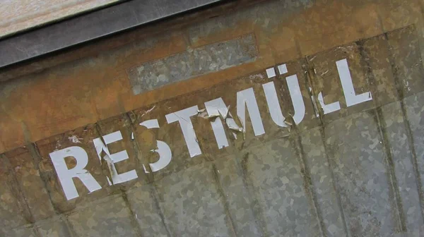 Знак Остаточных Отходов Немецком Языке Restmuell Разделение Отходов Переработка — стоковое фото