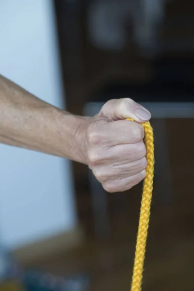 Turnen Als Sport Und Körperliche Fitness Für Alte Menschen — Stockfoto