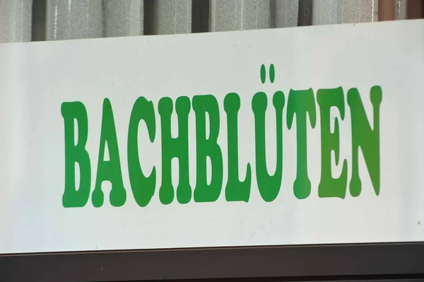 Γερμανικό Λουλούδι Bach Bachblueten Σημάδι Ομοιοπαθητικά Φάρμακα Και Εναλλακτική Ιατρική — Φωτογραφία Αρχείου