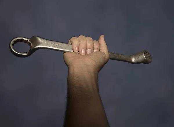wrench or spanner as a tool for applying torque to turn objects