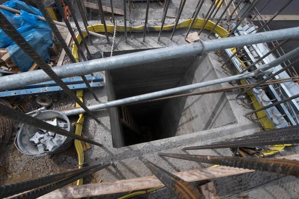 Construção Esgotos Engenharia Hidráulica Para Abastecimento Água Águas Residuais — Fotografia de Stock