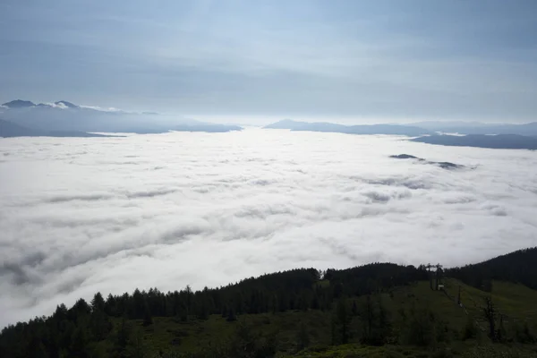 Cloud Cover Viewed Top Mountain — Stock Photo, Image