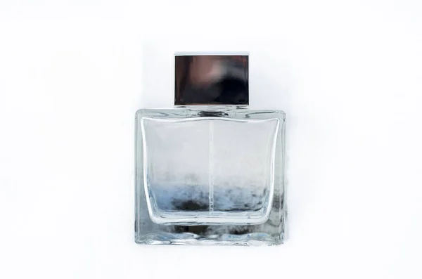 Transparent Bottle Men Perfume Snow — Stock Photo, Image