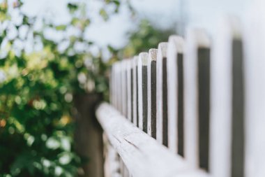 Eski gri ahşap çitler