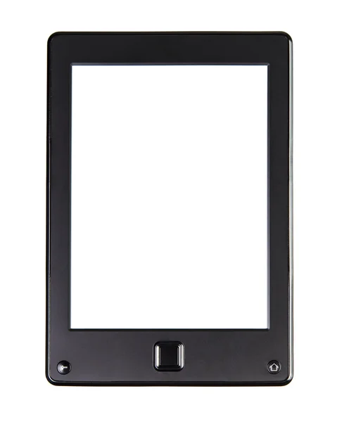 Portable e-book reader for book and screen. You may add your own — Stock Photo, Image