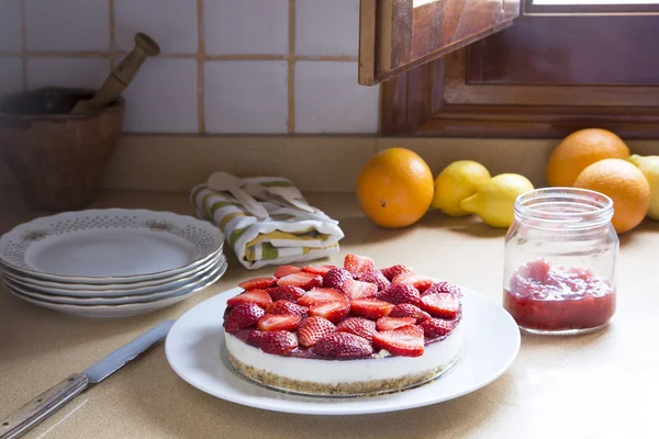 Homemade cheesecake — Stock Photo, Image