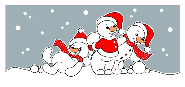 SNOWMEN — Stock Vector