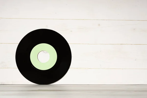 Vinyl Record Wooden Background Old Vintage Vinyl Record Isolated — Stock Photo, Image
