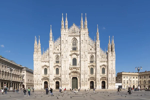 Milánská Katedrála Duomo Milano Slunečný Den Milán Itálie — Stock fotografie