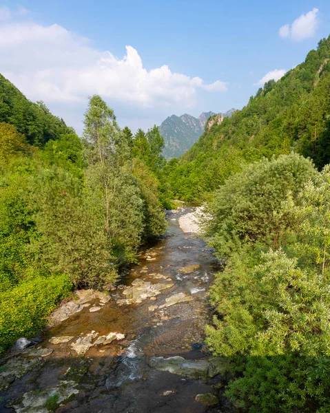 Serio River Day Val Seriana Bergamo — Foto de Stock