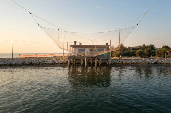 Trabucco Lido Dante Fiumi Uniti Ravenna Comacchio Vadisi Yakınlarında — Stok fotoğraf