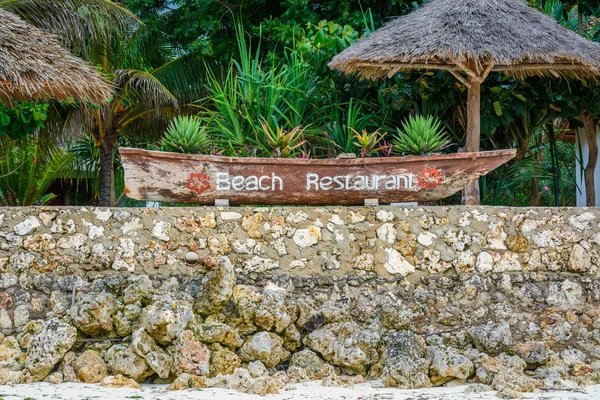Plaj Restoran işareti — Stok fotoğraf