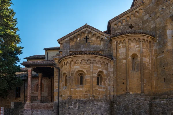 La Collegiata Castell'Arquato πλευρά — Φωτογραφία Αρχείου