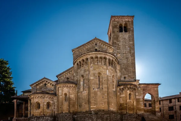 La Collegiata Castell 'Arquato frente — Foto de Stock