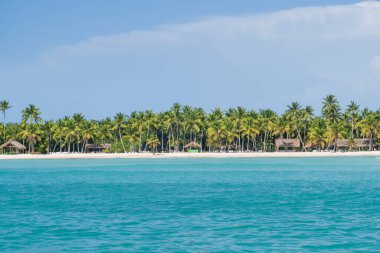 Güneşli bir günde Catalina sahilinin muhteşem manzarası, Catalina Adası, Dominik Cumhuriyeti.