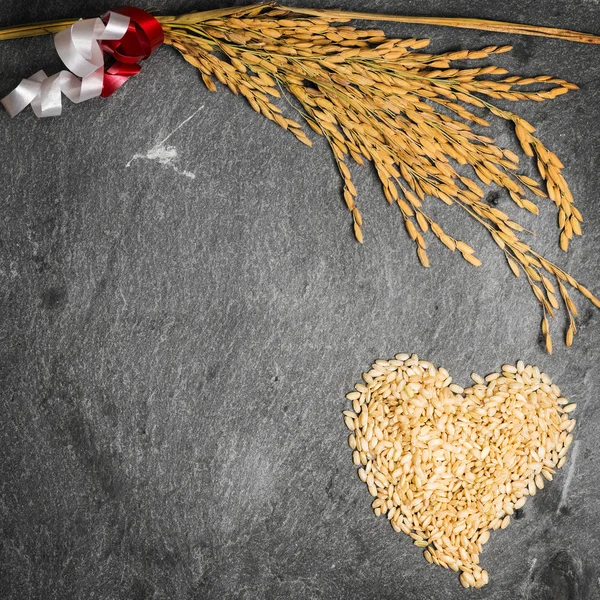 Serca i ryżu — Zdjęcie stockowe