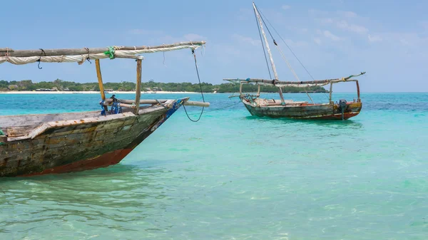 Two Dhow boats — Stock Photo, Image