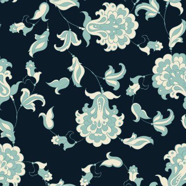 etnik çiçekli desen